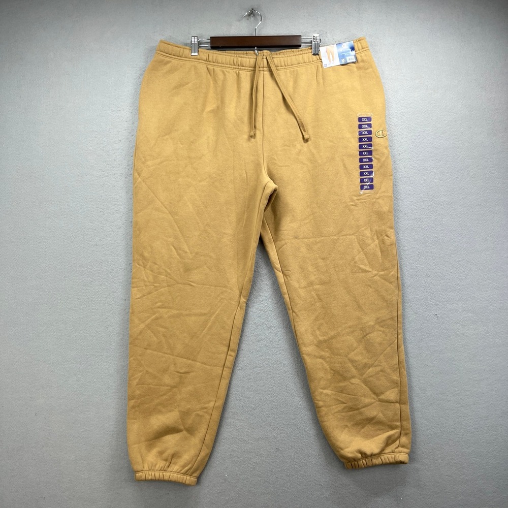 Champion Sweatpants Mens XXL Tan Jogger Fleece Elastic Waist Athletic Athleisure